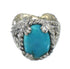 Sterling Silver Southwestern Turquoise Ring Size 7-3/4 RX62031